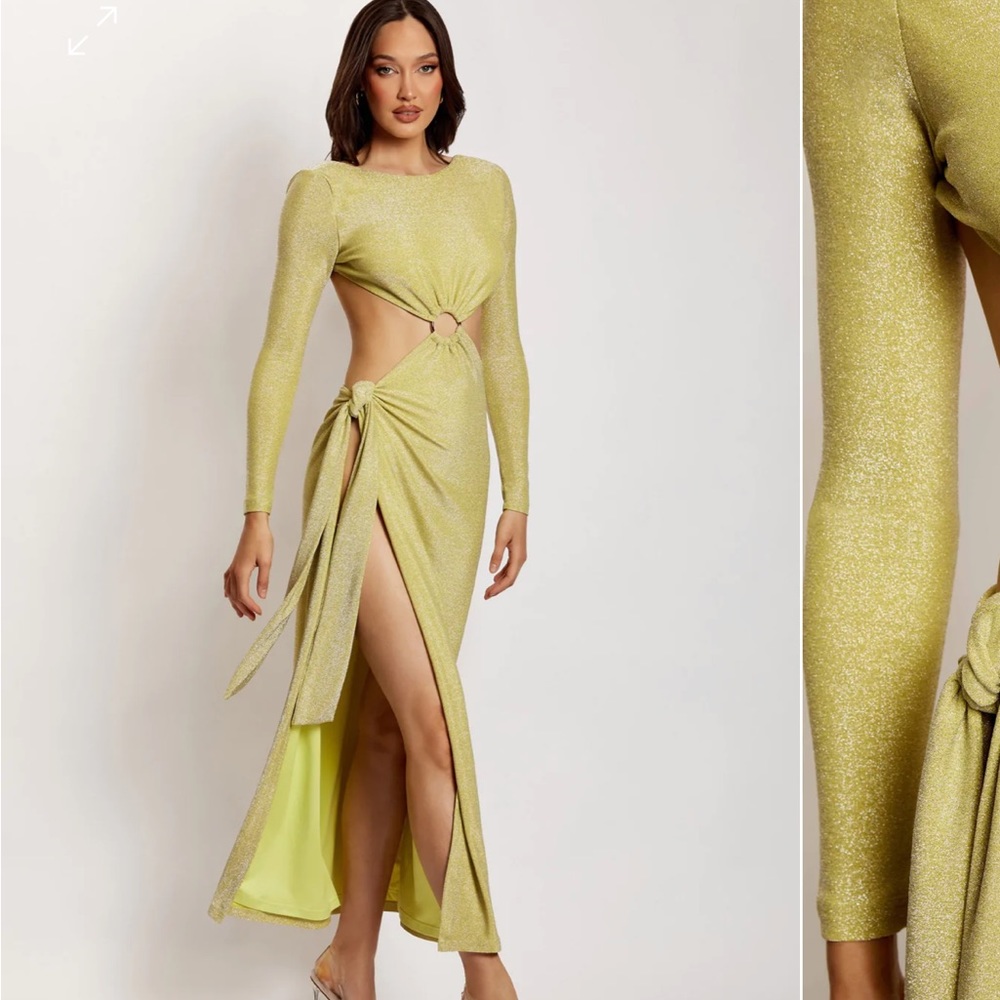 MESHKI Christina Dress in Green